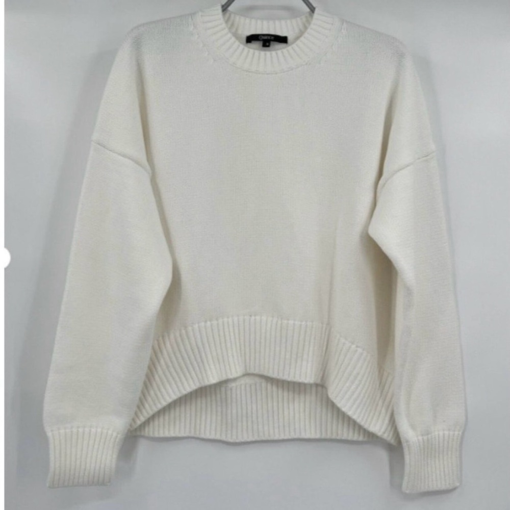 Quince white 100% cotton sweater